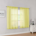 Simplebrand Lemon Short Sheer Curtains 45 Inch Length by Simplebrand