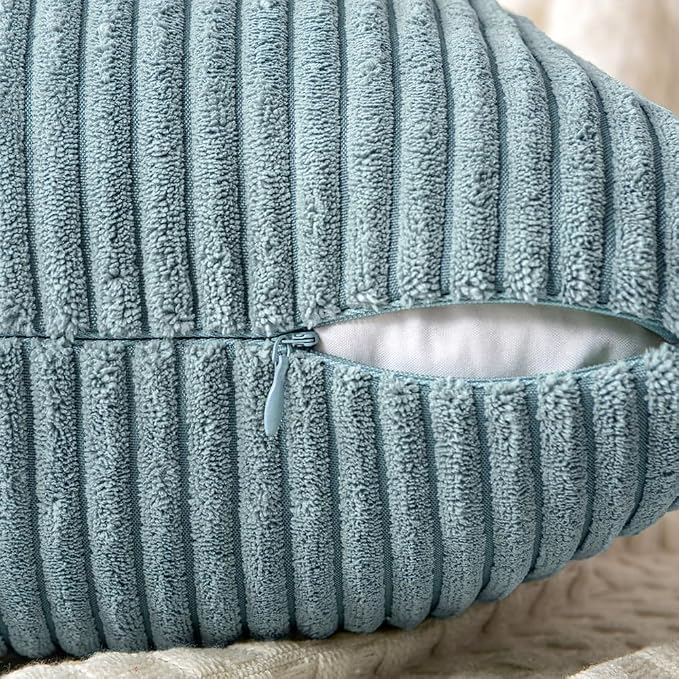 MIULEE Sky Blue Decorative Throw Pillow Covers 18x18 Inch - Image 3
