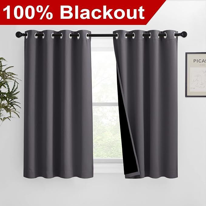 NICETOWN 100% Blackout Blinds, Laundry Room Decor Window Treatment Curtains - Image 2