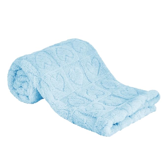 Sherpa Fleece Baby Blanket Heart Checkered Blanket, Ultra Soft Fluffy Premium by Yurhap