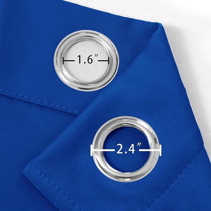 LEMOMO Royal Blue Thermal Blackout Curtains/42 x 84 Inch/Set of 2 Panels Room - Image 5