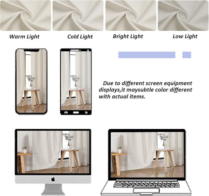 Simplebrand Ava Natural Blackout Curtains - Image 8