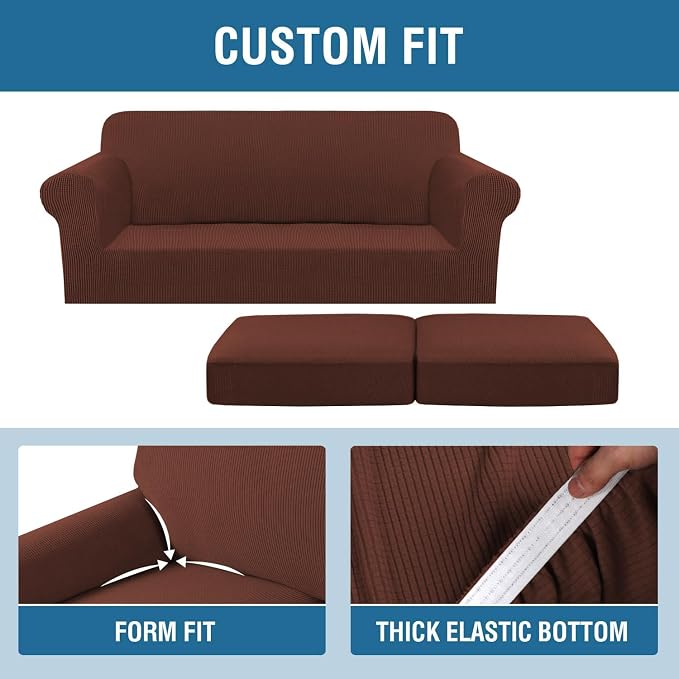 H.VERSAILTEX 3 Piece Stretch Sofa Covers - Image 4
