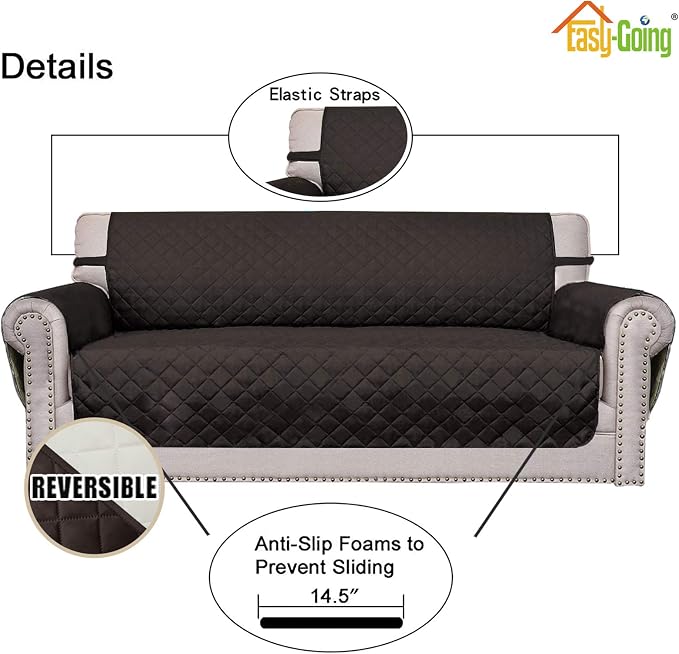 Easy-Going Sofa Slipcover Reversible Loveseat Sofa Cover Couch Cover - Image 3
