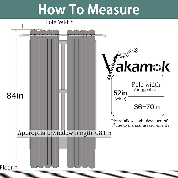 Yakamok Orange 100% Blackout Curtains, Total Blackout Lined Curtain Panels - Image 7