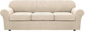 4 Piece Stretch Sofa Covers for 3 Cushion Couch Covers Furniture Slipcovers for by HVERSAILTEX
