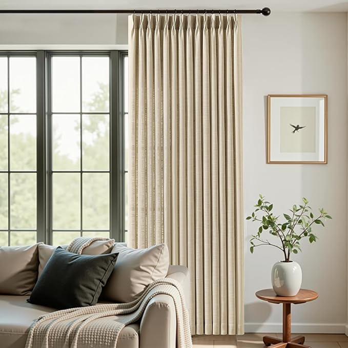 IVAPUPU Pinch Pleated Curtains 90 Inch Long by IVAPUPU