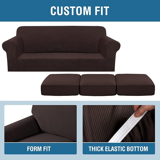 H.VERSAILTEX 4 Piece Stretch Sofa Covers - Image 4
