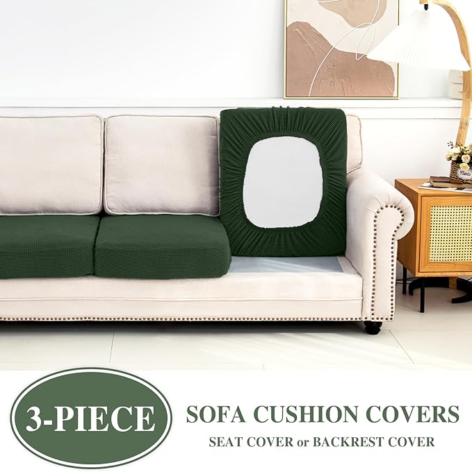 Couch Cushion Covers Seat Cushion Cover Stretch Couch Cover Separate Sectional - Image 3