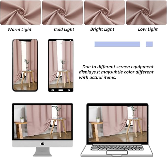 Simplebrand Ava Blush Blackout Curtains - Image 9