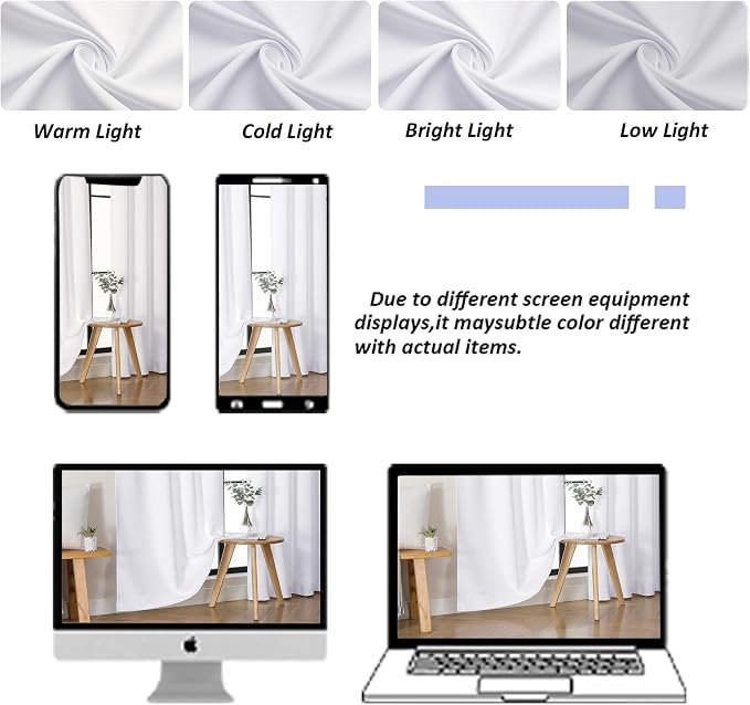 Simplebrand Ava Pure White Light Filtering Curtains - Image 8