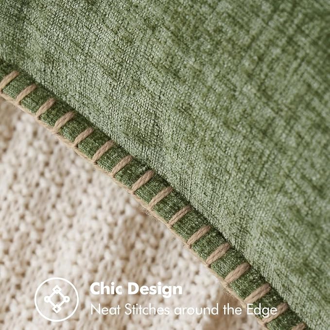 MIULEE Pack of 2 Couch Throw Pillow Covers 16x16 Inch Sage Green Farmhouse - Image 2
