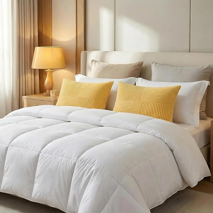 Fancy Homi 2 Packs Yellow Lumbar Decorative Throw Pillow Covers 12x20 Inch - Image 5