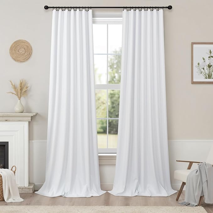 Long Curtain for Living Room 2 Panel Burg Custom 105 Inch Length Light Blocking - Image 9