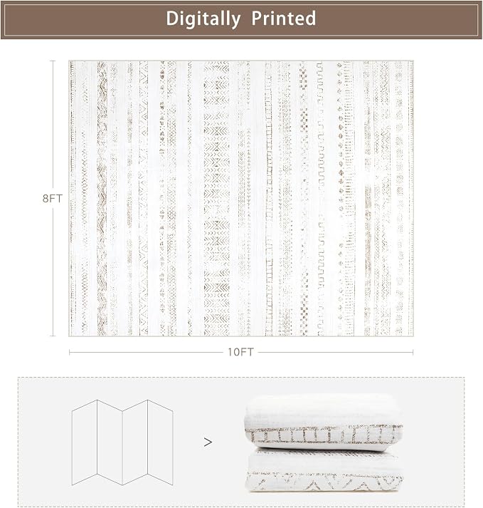 Moroccan Washable Rugs 8x10 Area Rugs - Image 2