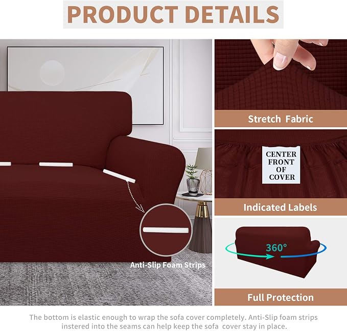 Easy-Going 100% Waterproof Couch Cover, Dual Waterproof Sofa Cover, Stretch - Image 4