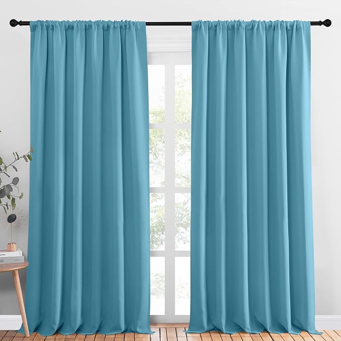 NICETOWN 2 Panels Blackout Curtains, Rod Pocket Thermal Insulated Drapess by NICETOWN