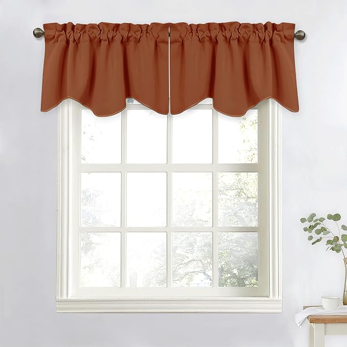 NICETOWN Burnt Orange Curtain Valance - Image 7