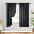 HOMEIDEAS Halloween Non-See-Through Black Privacy Sheer Curtains, 52 X 54 by HOMEIDEAS