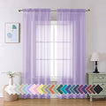 Aiyufeng Light Purple Sheer Curtain Panels Pair Sold 90 Inch Length, Light by Aiyufeng