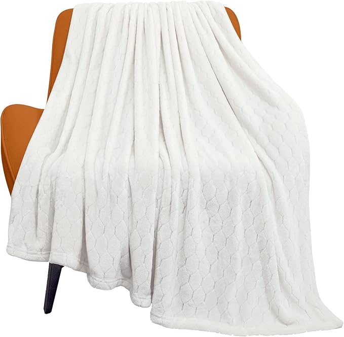 TOONOW Fleece Blanket Textured Fuzzy Plush Throw Blanket Twin Size 60" x 80" by TOONOW