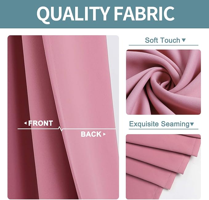 ChrisDowa Room Darkening Curtains 120 Inches Long 2 Panels Set - Image 3