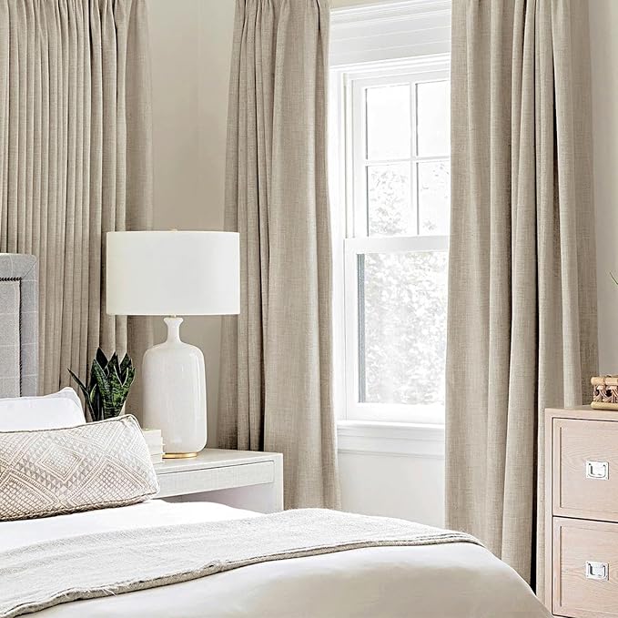 MIULEE Linen Curtains 100% Blackout - Image 2