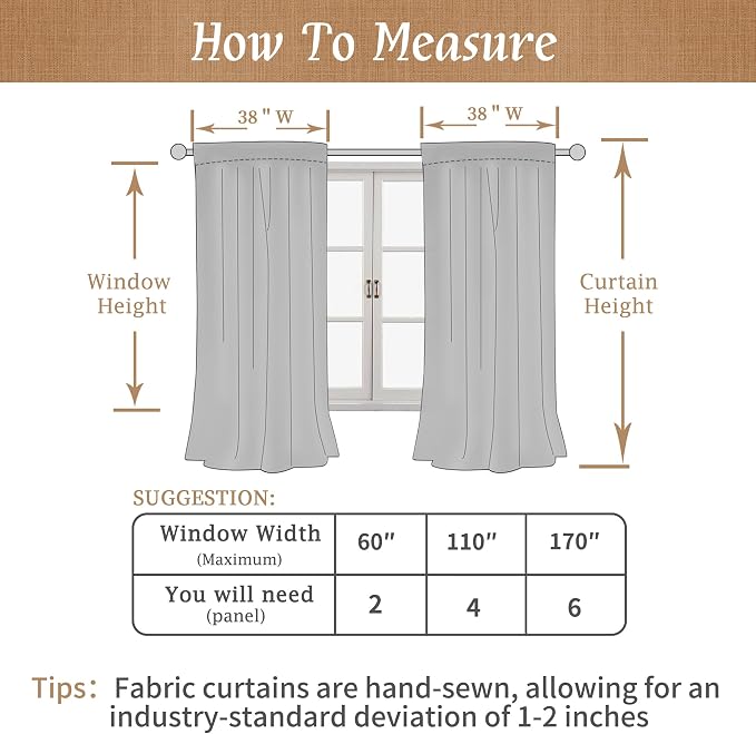 Red Linen Full Blackout Window Curtains - Image 9