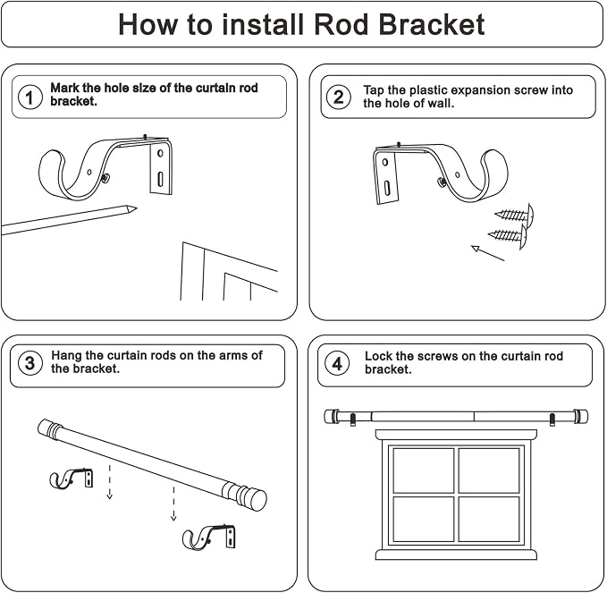 Byondeth Curtain Rods for Windows 16 to 28 or 40 Inches Max Adjustable Length 1 - Image 8