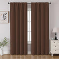 CUCRAF Brown Blackout Curtains 108 inch Length 2 Panels Set, Rod Pocket Room by CUCRAF