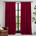 RYB HOME Chistmas Red Velvet Curtains- Super Soft Thermal Insulated Back Tab & by RYBHOME