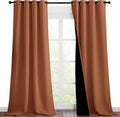 NICETOWN Burnt Orange Blackout Curtains 90 inches Long, Full Light Blocking by NICETOWN