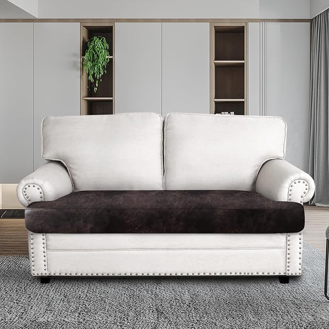 Leather Look Couch Cushion Covers Sofa Seat Slipcovers Sets Couches Furniture - Image 3