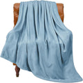 BEDELITE Fleece Blanket Washed Blue Throw Blankets by BEDELITE
