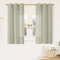 LAMIT Short Linen Curtains 48 Inch Length 2 Panels, Semi Sheer Light Filtering by LAMIT