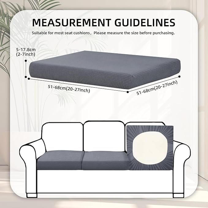 8Pcs Stretch Patio Cushion Covers, Outdoor Couch Covers Replacement, Outdoor - Image 2