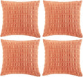 Fancy Homi 4 Packs Boho Coral Decorative Throw Pillow Covers 22x22 Inch by Fancy+Homi