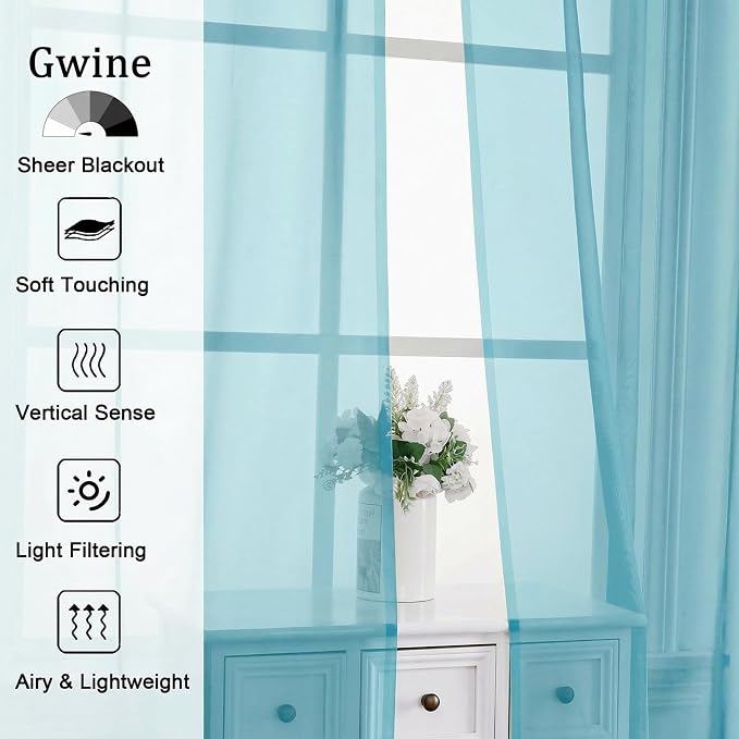Gwine Extra Long Sheer Curtains 120 Inches Long - Image 4