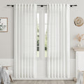Off White Linen Curtains 80 inches Long by Nanspring