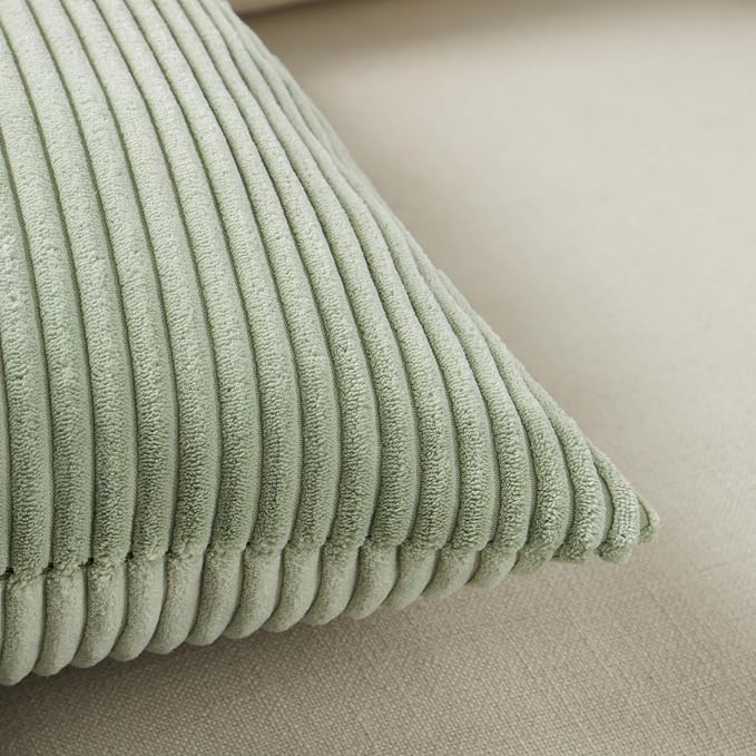 Fancy Homi 2 Packs Sage Green Lumbar Decorative Throw Pillow Covers 20x28 Inch - Image 5