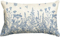 AVOIN colorlife Wildflowers Spring Summer Blue Throw Pillow Cover, 12 x 20 Inch by AVOINcolorlife