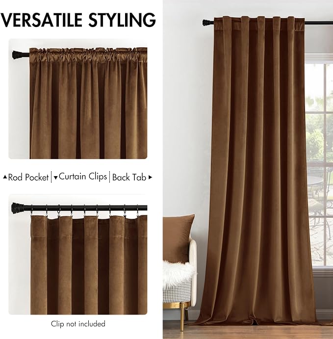 MIULEE Velvet Curtains 96 inches - Image 2