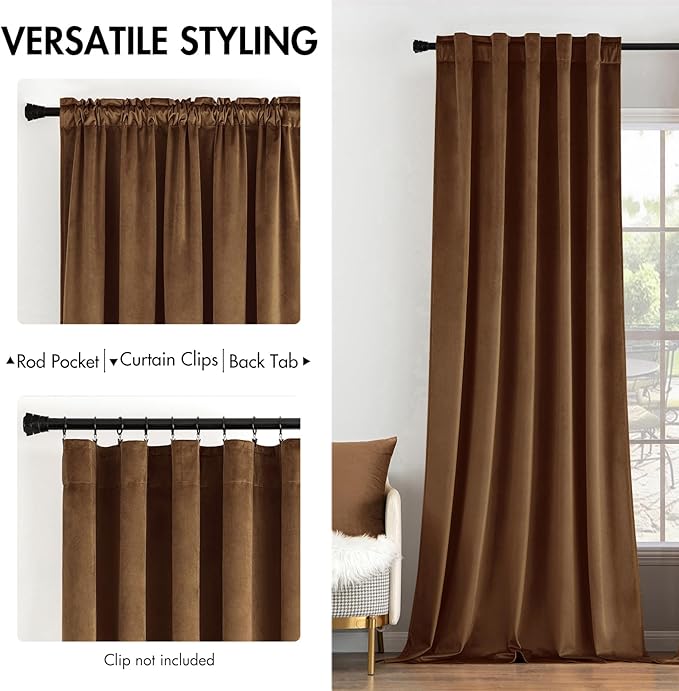MIULEE Velvet Curtains 90 inches - Image 2