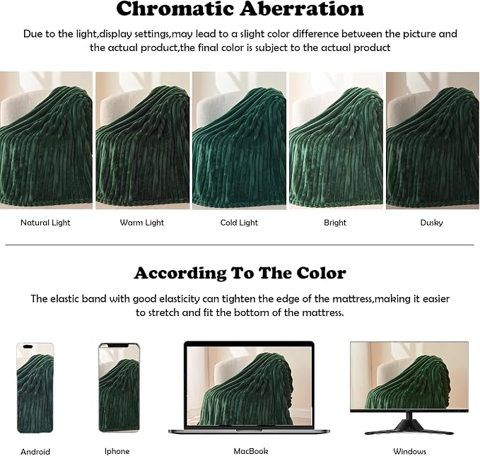 NEWCOSPLAY Fleece Ribbed Cozy Queen Blanket - Image 6
