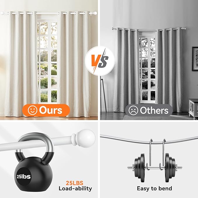 Curtain Rods for Windows 66 to 120” - Image 4