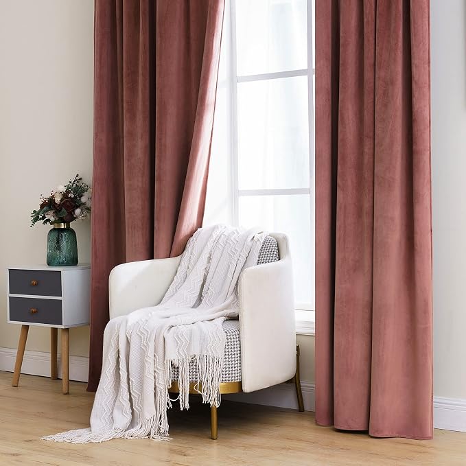 MIULEE Velvet Curtains 84 inches 2 Panels - Image 7