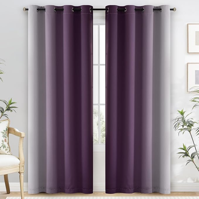 Yakamok 100% Blackout Curtains 84 Inch Length 2 Layers, Light Blocking Thermal - Image 2