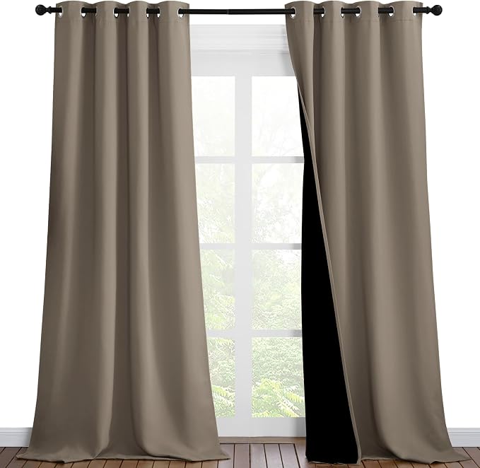 NICETOWN Full Shading Curtains 90 inches Long 2 Panels Set by NICETOWN