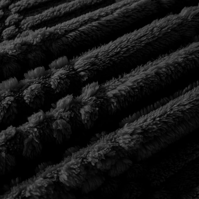 50x70 Inch Black Throw Blanket - Image 6