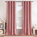 MIULEE Blush Pink Velvet Curtains Thermal Insulated Soundproof Room Darkening by MIULEE